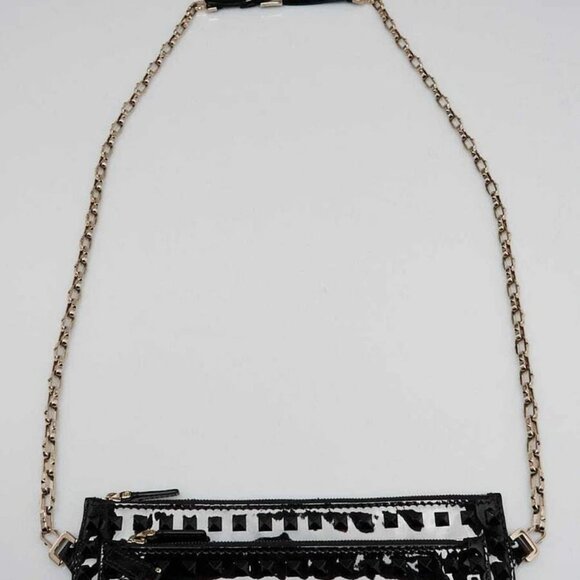 Valentino Black Patent Leather Rockstud Triple Zip Crossbody Bag - Picture 10 of 11